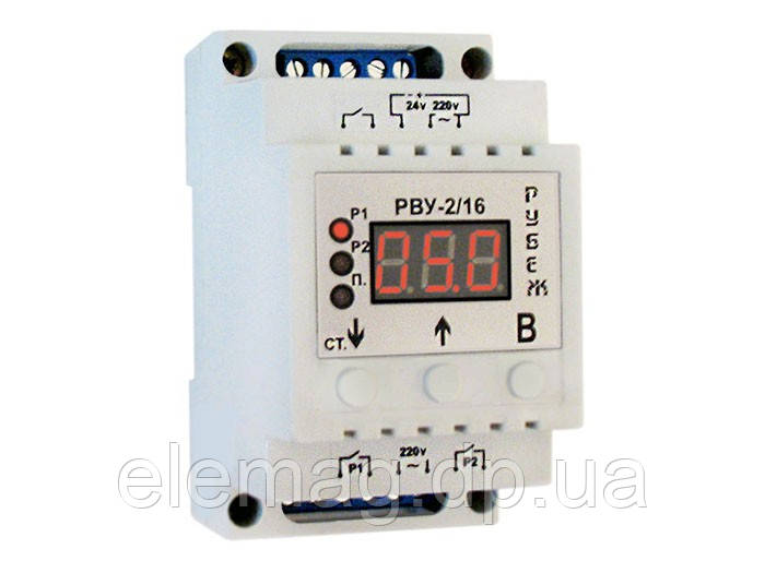 РВУ 2/16 Реле часу двухканальне на DIN-рейку