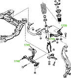 17-45 Сайлентблок переднього нижнього важеля задній посилений Mazda 6 (GH) 2007-2012; GS1D34350G; GS1D34300G, фото 4