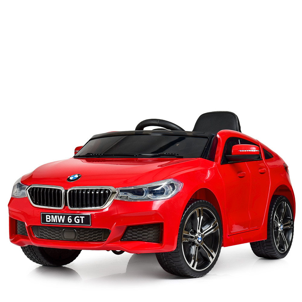 Дитячий електромобіль BMW JJ2164EBLR-3 2 акумулятори 6V4AH, шкіряне сидіння, колеса EVA, USB, MP3