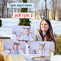 3 фото на холсте 20х30 за 398 грн