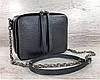 61-2-2р Натуральна шкіра срібло нікель Сумка жіноча через плече Крос-боді шкіряна з двома ременями Сумка шкіряна срібна, фото 6