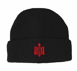 Шапка з вишивкою тризуба Бандери