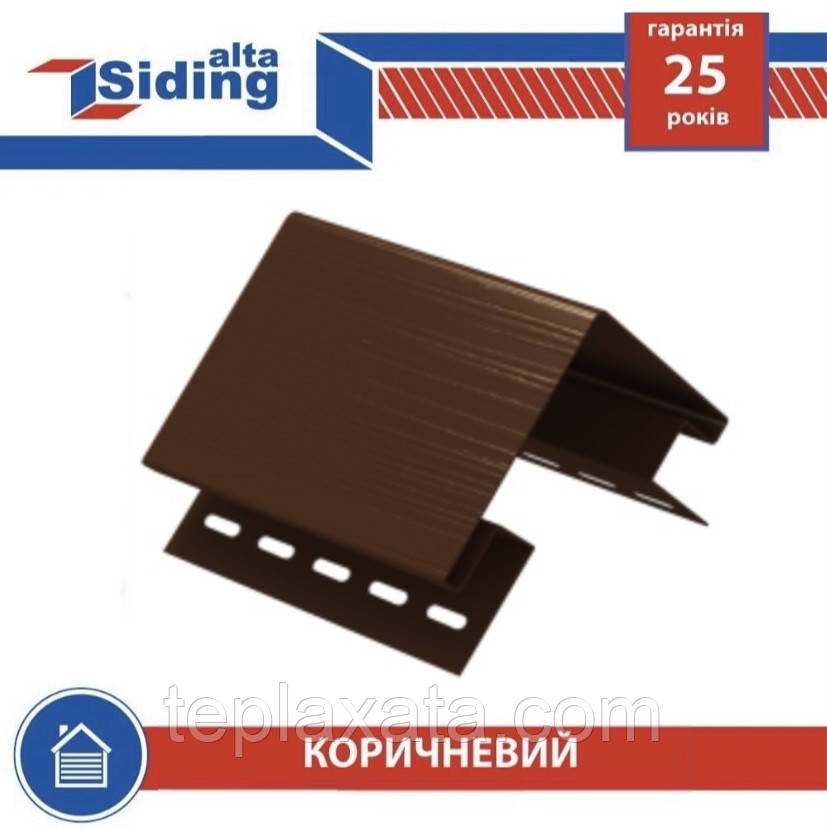 Сайдинг АЛЬТА ПРОФІЛЬ Профіль зовнішній кут, 3,05 м (коричневий)