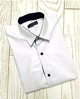 Біла класична рубашка(сорочка) на хлопчика 11-16 років