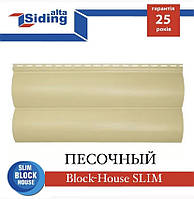 Сайдинг АЛЬТА ПРОФІЛЬК Блок-хаус SLIM пісочний (0,84 м2)