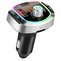 ФМ трансмиттер Aiver F63 MP3 RGB Bluetooth v5.0 TF PD3.0 + QC3.0