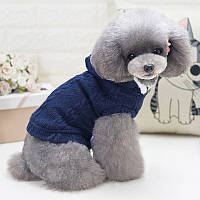 Al Стильна кофта для собак з капюшоном Dog Baby EST.1978 Dark Blue M