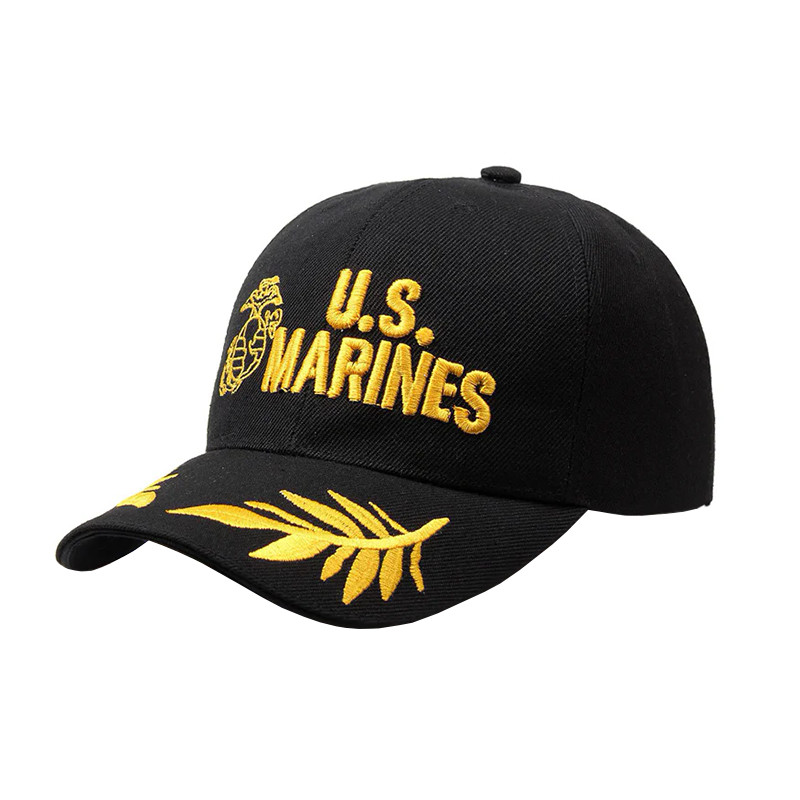 Al Бейсболка кепка Han-Wild USMarines Black тактична з вишивкою армійська