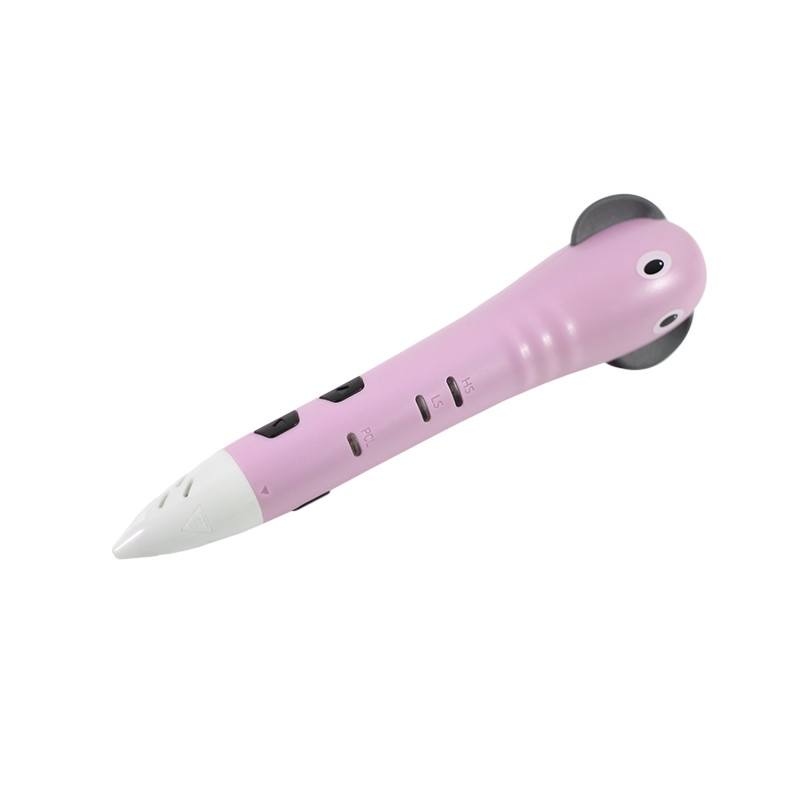 Al 3D 3Д-ручка Kaiyiyuan P65 Pink Elephant з трафаретами з USB EN низькотемпературна, фото 1