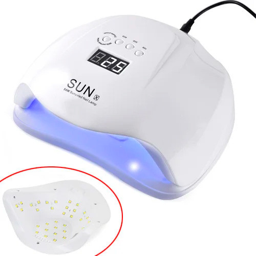 УФ - лампа для сушки при нарощуванні гелевих нігтів SUN X LED + UV 54Вт