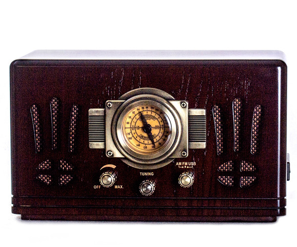 Ретро програвач та радіоприймач Гранд Презент GP057 горіх, фото 1