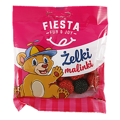 Желейки малина Фієста Fiesta zelki malinki 80g 15шт/ящ (Код: 00-00005668)
