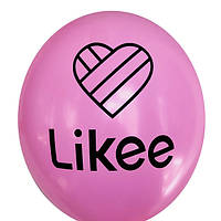 Повітряні кулі рожеві Лайки 12" (30 см) Likee Kalisan . 1 шт