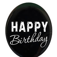 Повітряні кулі чорні з написом "Happy Birthday 30 см 12" BelBal (Бельгія) 1 шт