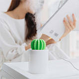 Стильний міні зволожувач повітря, аромадифузер, Кактус, 280мл, фото 3