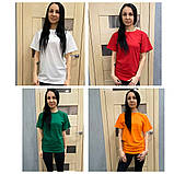 Жіноча футболка антрацит, бавовна 100% щільність160, темна сіра унісекс футболка однотонна, фото 4