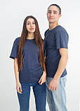 Жіноча футболка антрацит однотонна , бавовна 100% щільність160, темна сіра унісекс футболка однотонна, фото 3