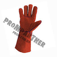Рукавички спилок КРАГА 35 см з бавовняною підкладкою