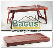 Столик багатофункційний пластиковий (для сніданку) 60х33х27,5 см Коричневий Консенсус