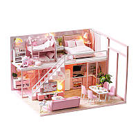Al Ляльковий будинок конструктор DIY Cute Room L-027-BC Pink house