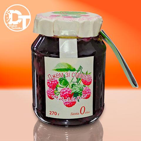 Джем із малиною та стевією, 270 г, фото 1