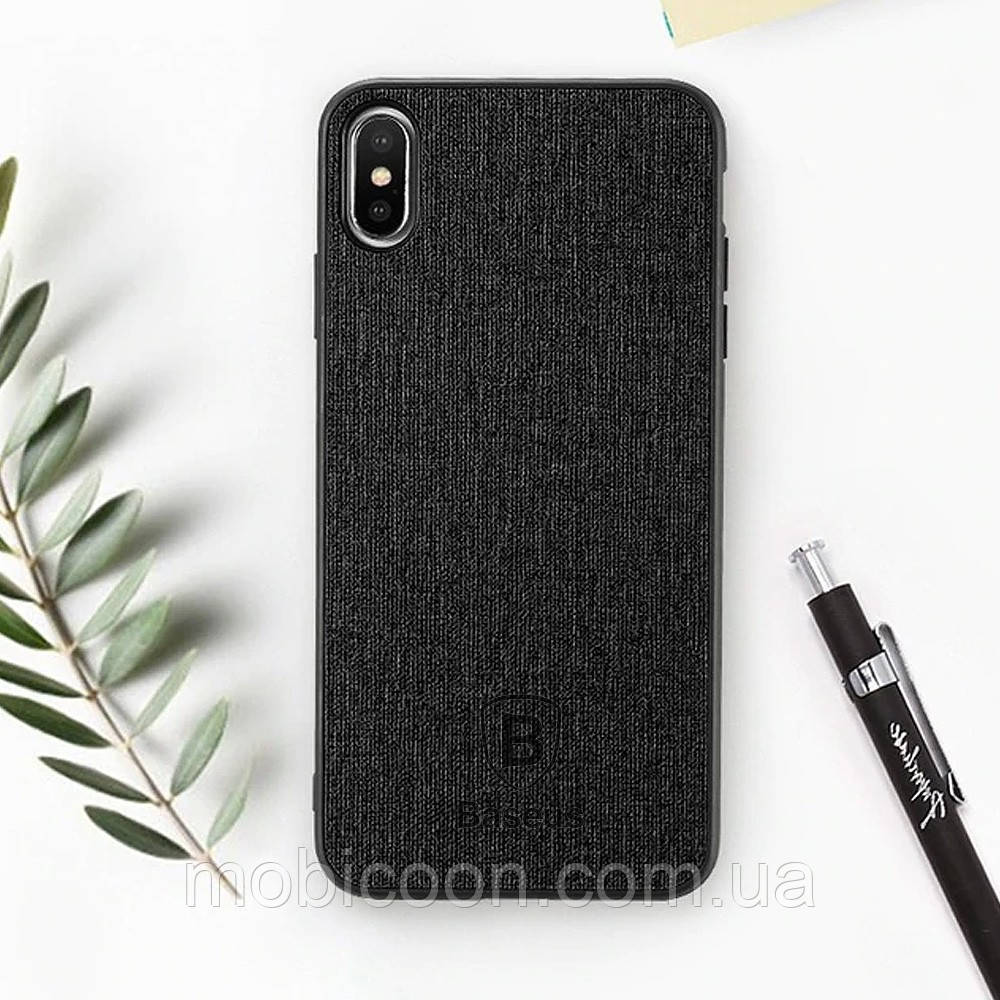 Чохол тканинний Baseus чорний для iPhone X/XS, фото 1