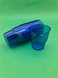 Стакан Склоподібний Пластиковий(без ніжки)200гр(25 шт)синій(36Х25)Стакан Скловидний, фото 2