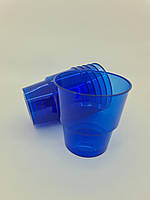 Стакан Склоподібний Пластиковий(без ніжки)200гр(25 шт)синій(36Х25)Стакан Скловидний