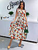 Плаття літнє вільне з декольте квітковий принт, фото 7