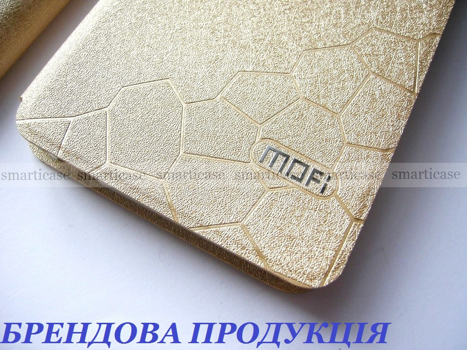 Золотой чехол книжка Mofi Cube (Соты) для Xiaomi Redmi Note 3 pro SE (152 миллиметра длина) - фото 5 - id-p1378990411