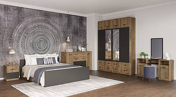 Модульна спальня "Лотос-дуб гранж" (Світ Меблів)