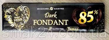 Шоколад без цукру та глютену Dark Fondant 85% Torras Іспанія 300 г - фото 4 - id-p1378992069