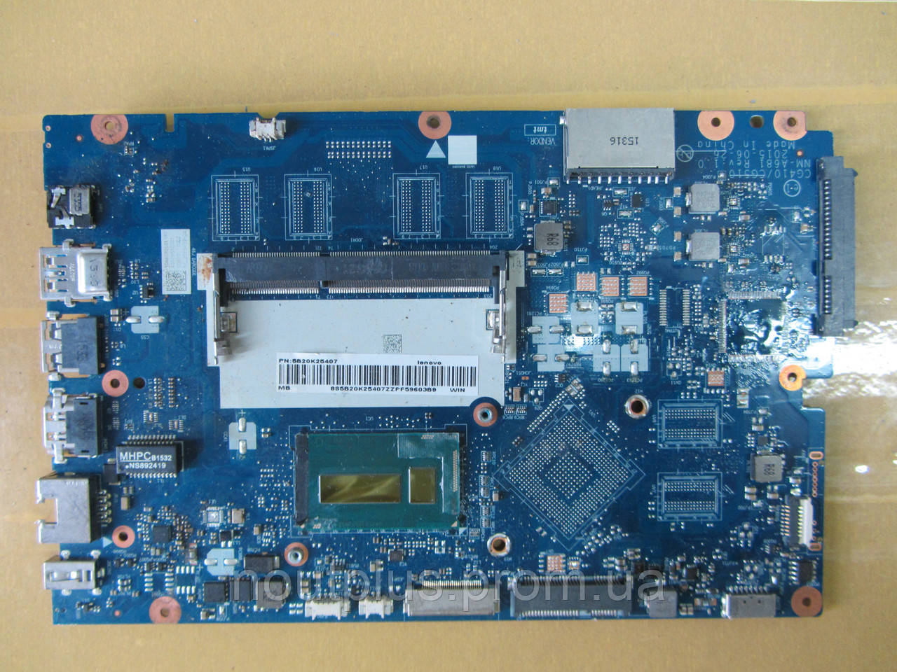 Материнська плата для ноутбука Lenovo Ideapad 100-15 series NM-A681 Rev ...