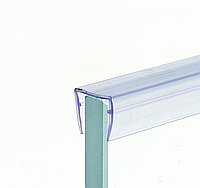 Накладка на торец стекла ( ФС 01 В ) длина 2м. Прозрачная 8 мм