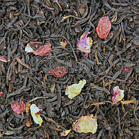 Чай Черный с клюквой 500 г NEW! с лепестками розы клюквенный аромат с малиновыми нотками