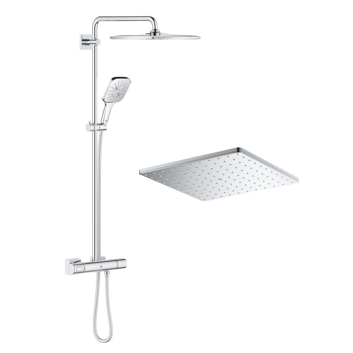 Душова система із термостатом GROHE Rainshower Smartactive із верхнім душем латунна хром 26649000