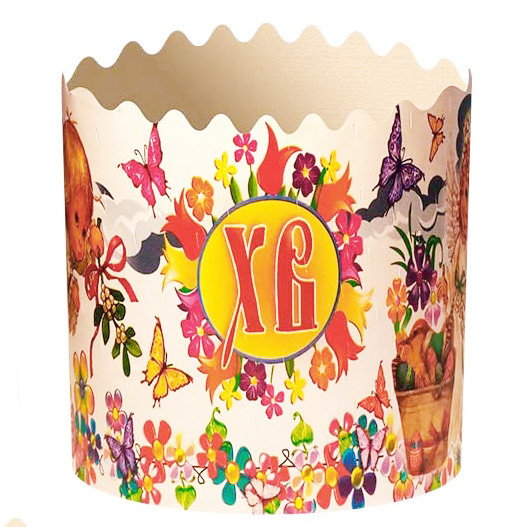 Форма для пасхи паперова, форма для випікання куліча 110х85мм, 300 грамів, набір 50 шт., фото 1