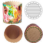 Форма для пасхи паперова "Ангел", форма для випікання куліча 130х85 мм, набір 50 шт. Зелений, фото 2