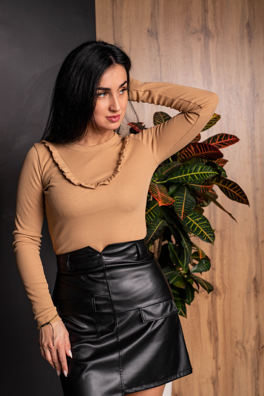 Коротка спідниця "347", чорна. Розміри 42, 44, 46, фото 1