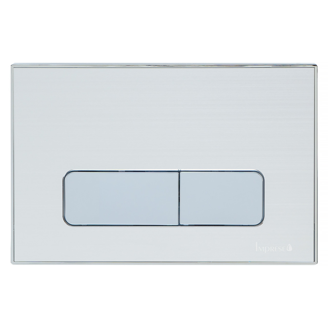 Кнопка зливу для інсталяції IMPRESE подвійна матована хром 82645 i7113AP, фото 1