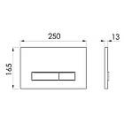 Змивна клавіша для інсталяції IMPRESE i7114PB подвійна матована чорна 82647, фото 2