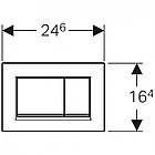Кнопка зливу для інсталяції GEBERIT подвійна чорна 82763 115.883.KM.1, фото 2