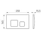 Кнопка зливу для інсталяції VOLLE подвійна хром 82847 222111, фото 2