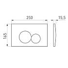 Кнопка змиву для інсталяції VOLLE VISO EVO 222122 подвійна матована хром 82852, фото 2