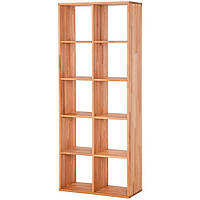 Книжний стелаж K701 у вітальню дерев'яний з бука ТМ Mobler