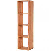 Книжний стелаж K702 у вітальню дерев'яний з бука ТМ Mobler