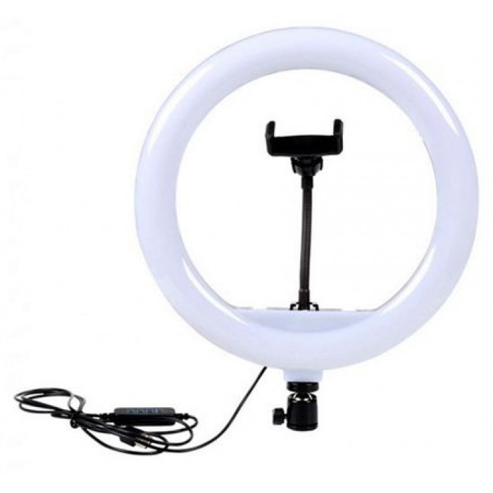Кільцева LED лампа 30 см 20 W з тримачем для телефону селфи кільце для блогера
