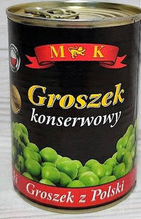 Горошок зелений консервований 400 г Польща M&K