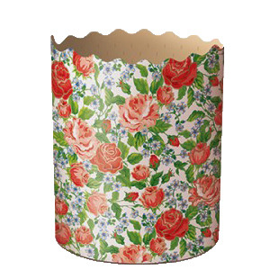 Форма для пасхи паперова "Квіти", форма для випікання куліча 130х85 мм, набір 50 шт., фото 1