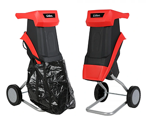 Подрібнювач гілок садовий електричний дробарка шредер Lider ER2400 Польща